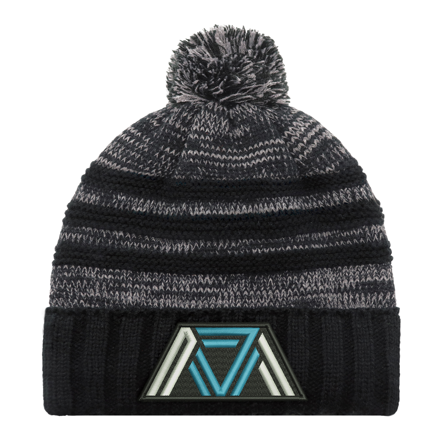 Tuque en micro polaire acrylique / polyester avec revers (Pompon 8 cm)