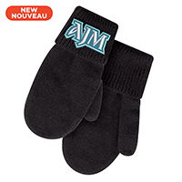 Acrylic / Polyester Micro Fleece, Mittens with turned down cuffs