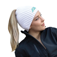 Acrylic~Toque with elasticized Ponytail opening (Women's)~Rib knit