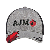 Polyester Heather / Soft Polyester Mesh~6 Panel Constructed Full-Fit (Canada, Mesh Back) 