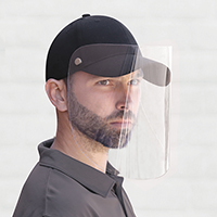 Cap with Face Shield~Full-Fit Cap with Retractable / Removable Shield