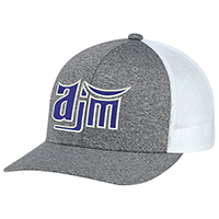 Polyester Heather / Polyester Mesh~6 Panel Constructed Pro-Round (Mesh-Back)