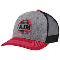 Cotton Drill / Polyester Heather / Nylon Mesh~6 Panel Constructed Pro-Round (Mesh-Back, Youth)