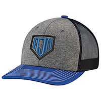 Cotton Drill / Polyester Heather / Nylon Mesh~6 Panel Constructed Pro-Round (Mesh-Back)