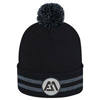 Acrylic, Cuff Toque (Pom Pom 8cm)