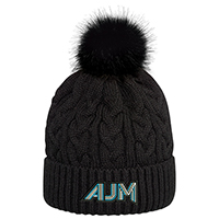 Acrylic~Cuff Toque (Faux Fur Pom Pom 12cm) 